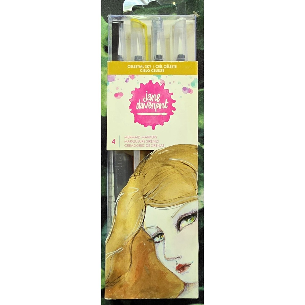Jane Davenport Celestial Sky Mermaid Markers - 4pc Marker Set Art Journal - NEW